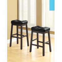 Coaster Furniture 120519 Upholstered Counter Height Stools Black and Cappuccino (Set of 2)